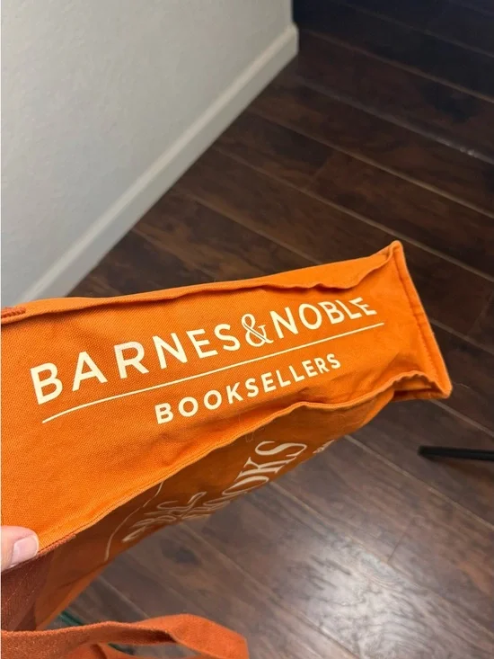 Barnes & Noble Terracotta Canvas Tote Inside Pockets EUC #BookTok - Picture 9 of 9